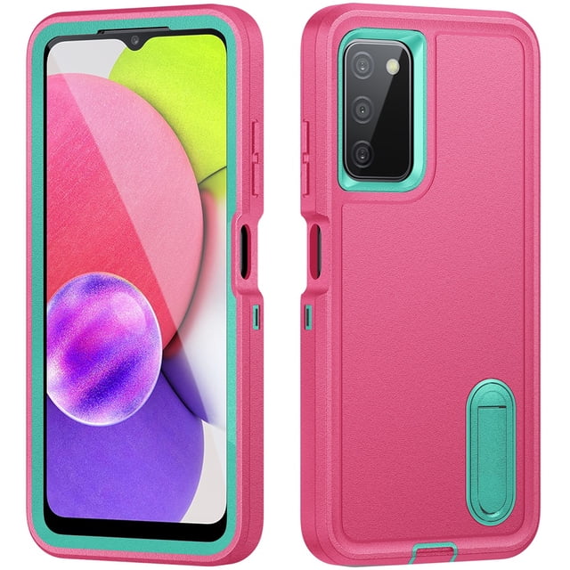 for Samsung Galaxy A03s Case, Samsung Galaxy A03s Phone Case with Built in Kickstand, Shockproof/Dustproof/Drop Proof Heavy Duty Military-Grade Rugged Protective Cover for Samsung Galaxy A03s