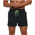 thumbnail image 2 of Men's Slim Swim Shorts with Zipper Pockets Quick Dry Swimsuit Sports Swim Trunks, 2 of 4
