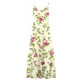 thumbnail image 4 of Ovzne Robes pour Femmes Robe pour Femme Robes d'Été pour Femmes Robe Imprimée Sans Manches Col Rond Robe Décontractée Robes d'Été Imprimées Liquidation, 4 of 5