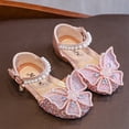thumbnail image 1 of LSLJS Girls' Sandals Bow Princess Shoes Baby Soft Sole Bright Diamond Dance Performance Shoes, Girl's Sandals, 1 of 9