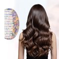 thumbnail image 4 of Unique Bargains 1 Pcs Peigne à Dents Larges Demi-Rond pour Femmes Cheveux Bouclés Épais Ondulés Raides Violet, 4 of 6