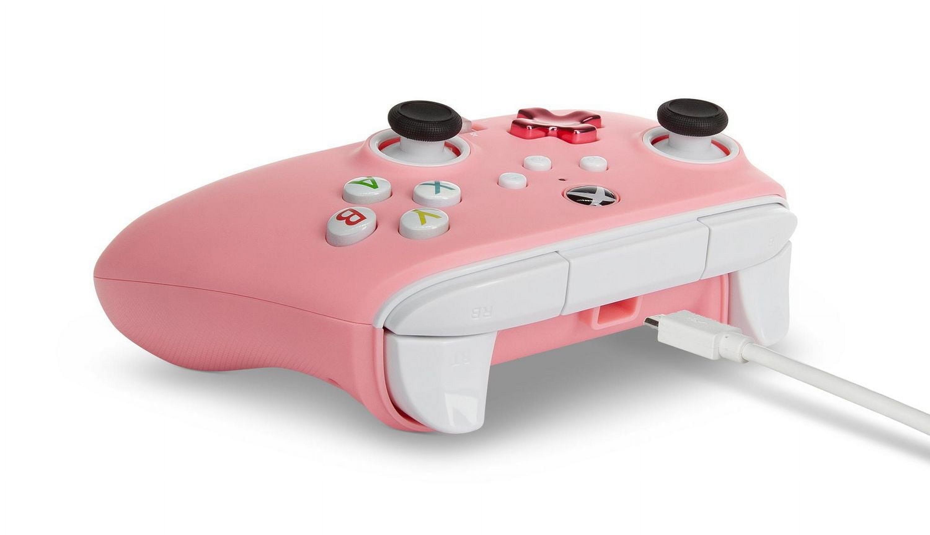Manette câblée PowerA améliorée pour Xbox – Rose