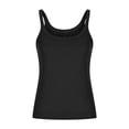 thumbnail image 1 of Yuyuzo Plus Size Tank Tops for Women Ribbed Knit Sleeveless Crop Tops Round Neck Slim Fitted Soft Base Layer Camis Tees, 1 of 5
