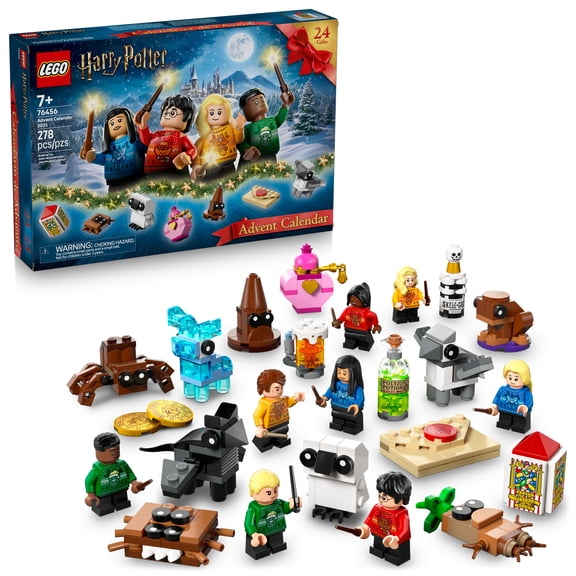 LEGO Harry Potter Advent Calendar 2025 Kids Toy - Holiday Countdown for Boys & Girls, 7+ - 24 Buildable Surprises, Including Harry, Draco & Luna Minifigures - Kids Gift Idea for Christmas - 76456