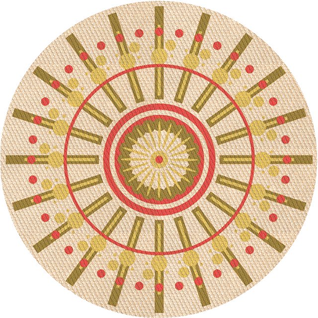 Ahgly Company Tapis Rond Lavable en Machine Intérieur Transitionnel Blond Doré Or, 3 Pieds Rond