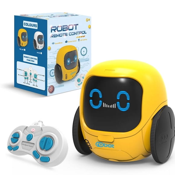Pisexur Baby Toys Round Robot Remote Control Small Dome Music Machine Language Rotation Demonstration Boys And Girls Children's Toys Baby Dolls,Car Toys for 3-5 Years Boys Girls