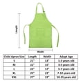 thumbnail image 2 of TOPTIE Kids Aprons with Pocket & Adjustable Strap, Child Chef Bib Apron for Kitchen Cooking Baking Painting-green dot-XXL, 2 of 5