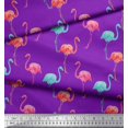 thumbnail image 2 of Soimoi Velvet Fabric Flamingo Bird Print Fabric by The Yard 58 Inch Wide, 2 of 3