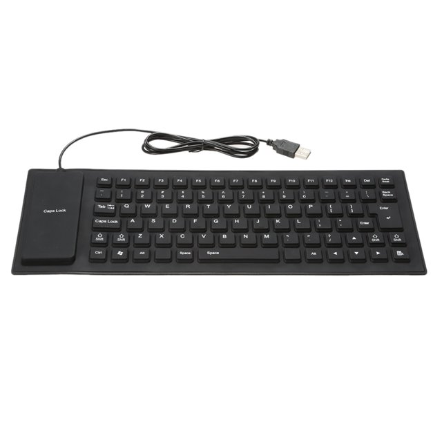 Amdohai 85 Keys Foldable Flexible Rollup USB Wired Silicone Keyboard Water-resistant Washable for PC Notebook Laptop Dust-resistant