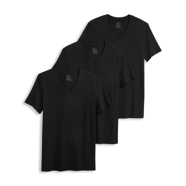 Jockey T-Shirt de Dessous à Col en V en Coton Extensible à Coupe Lisse pour Homme - Lot de 3