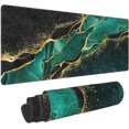 thumbnail image 1 of Extended Large Mouse Pad, XL Gaming Mousepad 31.5 x 11.8 Inch, Big Computer Keyboard Desk Pad, Waterproof Mouse Mat with Stitched Edges and 3mm Thick Long Non-Slip Base for Office Gaming, Green Marble, 1 of 5