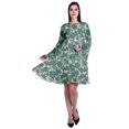 thumbnail image 2 of Moomaya Robe d'Été Fluide à Manches Longues Imprimée pour Femmes, Longueur Genou, Évasée, 2 of 6