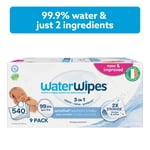 WaterWipes Sensitive Newborn & Baby Wipes, 99.9% Water, Unscented & Hypoallergenic