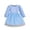 Blue, variant on RXMEKW Long Sleeve Round Neck Mesh Dress for Girls Princess Party Dress for Toddlers Soft Cotton