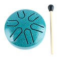 thumbnail image 3 of Handpan Drum Professional Mini 6 Note Worry Free Tongue Drum Percussion Instrument with Drumstick Green, 3 of 14