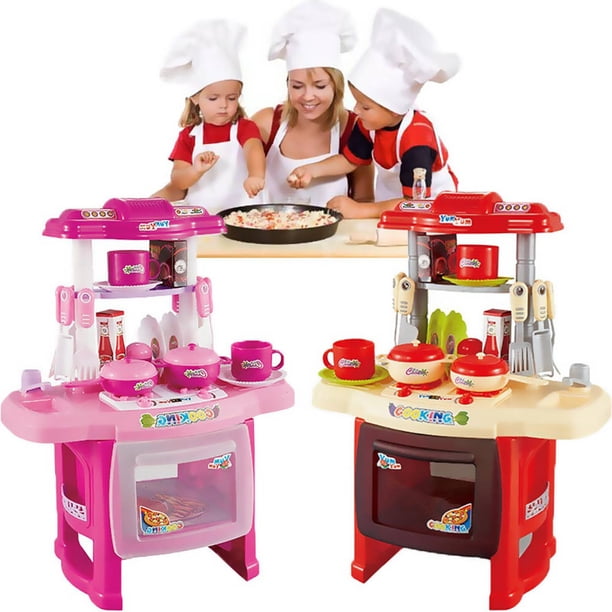 AQXONG Accessoires de cuisine pour enfants - Jeu de rôle avec casseroles et poêles, ensemble de jouets de pâtisserie pour garçons et filles à partir de 3 ans