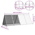 thumbnail image 4 of vidaXL Rabbit Cage Anthracite 201.5x80.5x71 cm Galvanised Steel, 4 of 4