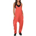 thumbnail image 1 of B91xZ Combinaisons Décontractées pour Femmes Combinaisons Amples avec Poches, Orange m, 1 of 5