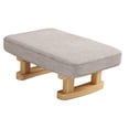 thumbnail image 1 of Padded Footstool, Small Ottoman Footrest with Wooden Legs, Rectangular Footstool gray, 1 of 9