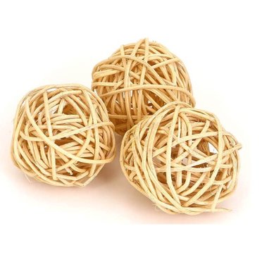 mmirethe 3 Pcs Boule en Rotin Nature S Beauté dans l'Espace de Vie Applications Larges 1Ensemble
