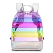 School Bag Holographic Clear - Rainbow School Daypack Student Backpack for Kids