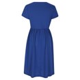 thumbnail image 4 of Gspmoly Robes Décontractées pour Femmes, Robe à Col Rond pour Femmes à Couleur Unie, Manches Courtes, Coupe Ample avec Poches, Robes d'Été pour Femmes Articles en Liquidation, 4 of 6