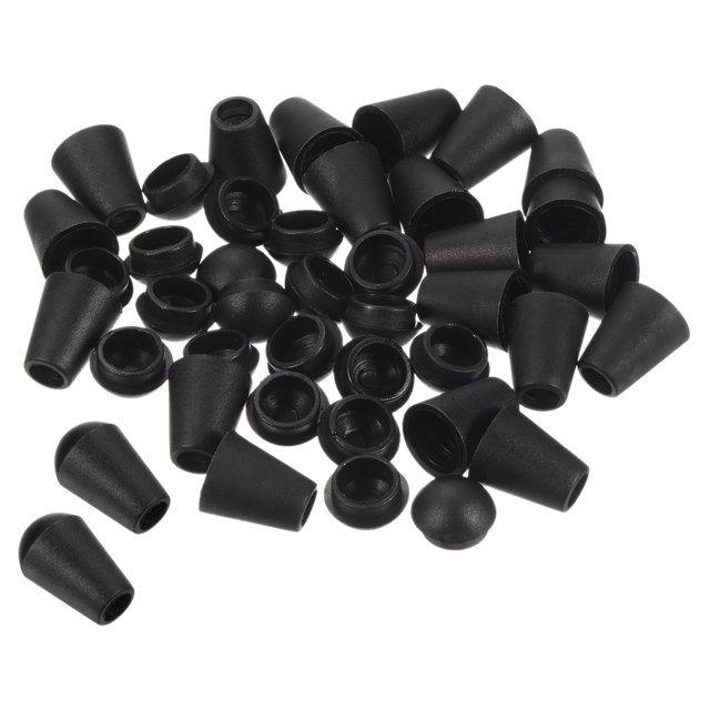 Unique Bargains Butée à Cloche, Verrou de Corde pour Sac à Cordon, Noir, Lot de 50