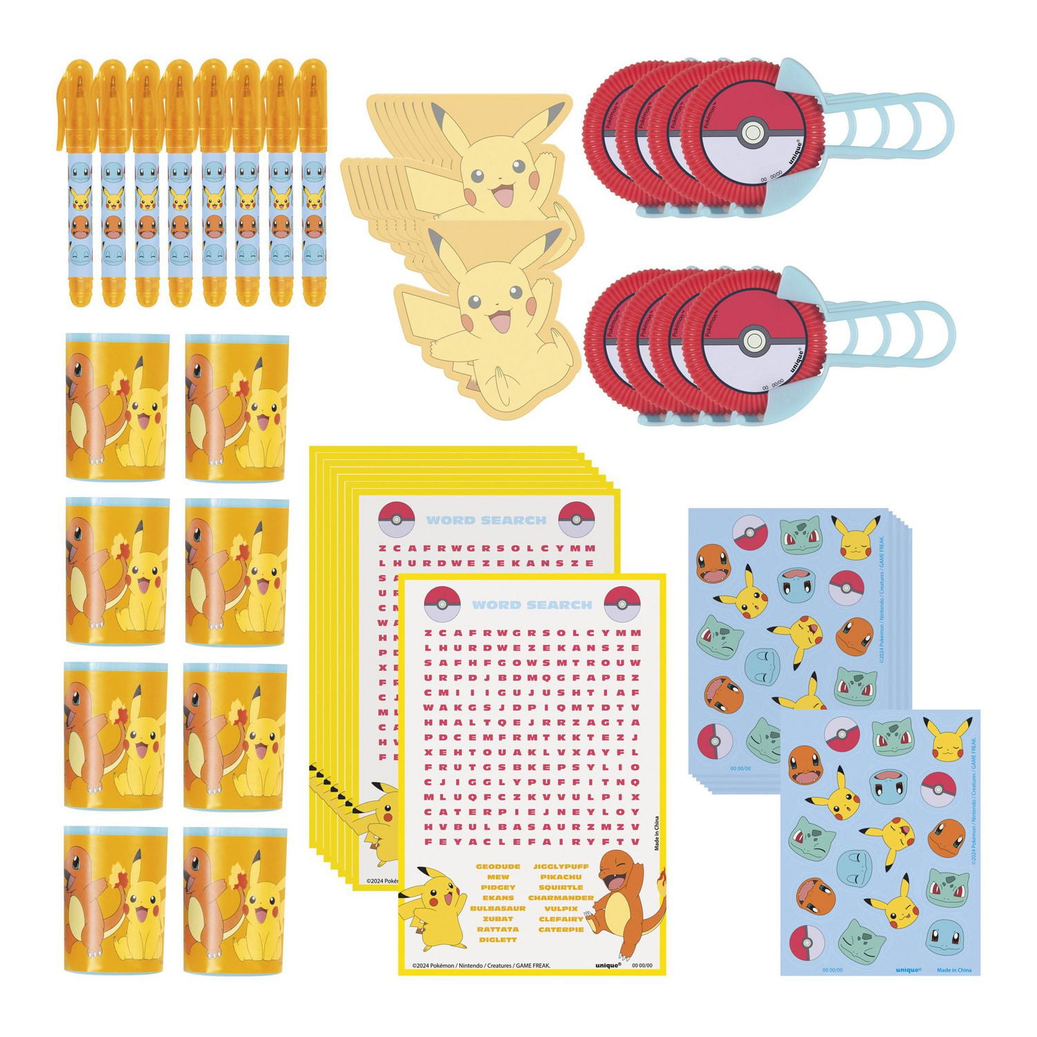 Pack de cadeaux assortis Pokémon 48 pièces