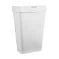 thumbnail image 1 of Rubbermaid 12.2 Gallon Touch-Top Kitchen Trash Can with Lid, White Trash Container, 1 of 9
