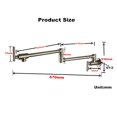 thumbnail image 2 of Modern Style Solid Brass Rose Gold Finish Wall Mounted Pot Filler Sink Tap Kitchen Faucet ,Easy to Install, 2 of 2