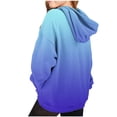 thumbnail image 3 of Zwiiyzr 2025 2-14 Ans Garçons et Filles Sweat à Capuche Oversize Manches Longues Dégradé T-Shirt Imprimé Col Rond Bleu, 3 of 4