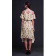 thumbnail image 3 of Bimba White Bird Print Flutter Sleeve Womens Party Tunic Cold Shoulder Midi Dress - XXX-Large, 3 of 6