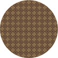 thumbnail image 1 of Ahgly Tapis Rond Lavable en Machine Intérieur Transitionnel Brun Cannelle, 6 Pieds Rond, 1 of 7
