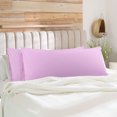 thumbnail image 1 of PiccoCasa 2Pcs Body Pillowcases Microfiber Pillow Covers, Queen Violet, 1 of 9