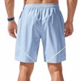 thumbnail image 4 of Styesk Mens Shorts Men Solid Color Casual Fashion With Pockets Lacing Waist Short Pants, 4 of 8