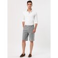 thumbnail image 3 of INSPIRE CHIC Short de Marche Chino à Rayures pour Homme, devant Plat, Taille Mi-Haute, 3 of 4