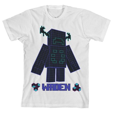 Minecraft Violet Warden Youth Boys White T-Shirt-Large