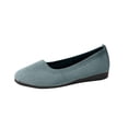 thumbnail image 1 of Womens Casual Shoes Large Size Knit Solid Color Simplicity Soft Sole Round Toe Flat Bottom Slip on Lightweight Comfortable Breathable Mesh Walking Shoes Light Blue, 1 of 6