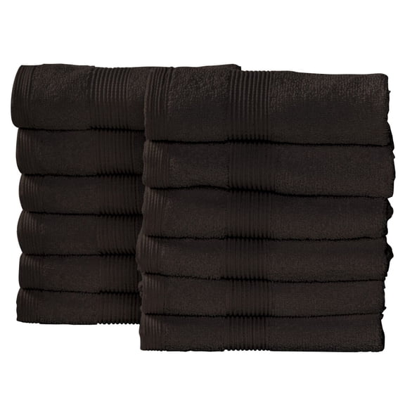 Fabstyles Premium Face Towels Set of 12, Soft and Absorbent Washcloth for Daily Use, 14 in x 14 in, Luxury Fingertip Towels Made Cotton