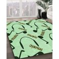 thumbnail image 3 of Ahgly Company Tapis Rectangulaire Lavable en Machine Intérieur Vert Transitionnel, 2 Pieds x 5 Pieds, 3 of 7