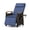 Mix Brown, Navy, variant on Gymax Patio Rattan Lounge Chair PE Wicker Recliner Chair w/ Adjustable Backrest & Footrest Navy