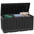 thumbnail image 2 of Homall Coffre de Terrasse en Résine de 82 Gallons pour Rangement Extérieur, Largeur de 45,66 Po, Coffre de Terrasse Verrouillable, Noir, 2 of 8