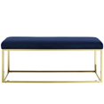 thumbnail image 3 of Modway Anticipate Fabric Bedroom Bench in Gold and Navy, 3 of 5