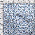 thumbnail image 3 of oneOone Cotton Flex Medium Blue Fabric Florals Craft Projects Decor Fabric Printed By The Yard 40 Inch Wide, 3 of 4
