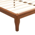 thumbnail image 4 of MODERNLUXE Queen Size Bamboo Platform Bed, Mid-Century Bed Frame with Tall Headboard and Wood Slat Support, No Box Spring Needed, Easy Assembly, Brown, 4 of 7
