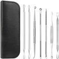 thumbnail image 1 of CUITING 7 In 1 Pimple Blackhead Remover Extractor Tool Kit  Professional Safe Treatment For Zit Popper White Head Acne Blemish Comedone Removing For Nose Face Skin, 1 of 8
