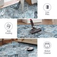 thumbnail image 4 of Hasoo Washable Living Room Area Rug 9x12 ft Large Modern Floral Non-Slip Soft Foldable Indoor Blue Carpet, 4 of 5