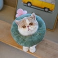 thumbnail image 4 of HLONK Cat Recovery Collar  Cute Cat Donut Collar  Soft Cone Collars for Cat  Wound Healing Protective Cone After Surgery Elizabethan Collars for Kitten Pets, 4 of 5