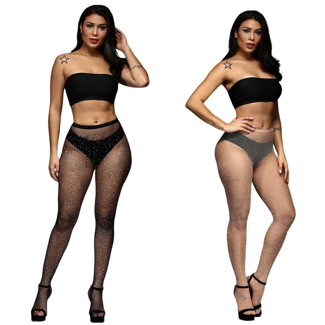 kurtrusly 2 Pcs Collants Aguichant Bas Résille Bas en Maille Bas pour Dames Fournitures pour Femmes 1Ensemble