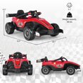 thumbnail image 4 of Costway 12V Kids Ride on Car Electric Racing Truck Remote Control w/ MP3 & Lights Red, 4 of 10